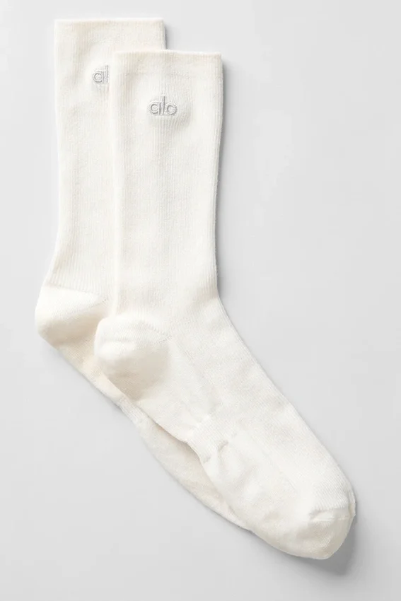Calcetines unisex de media caña discreto - Marfil
