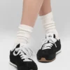 Calcetines unisex de media caña discreto - Marfil