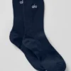 Calcetines unisex de media caña discretos - Azul marino