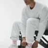 Calcetines unisex de talle medio estilo retro - Blanco/rosa paraíso