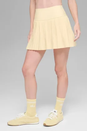Calcetines unisex de talón medio estilo retro – Amarillo luz de vela/Blanco