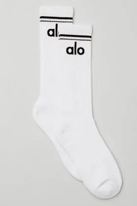 Calcetines unisex Throwback - Blanco/Negro