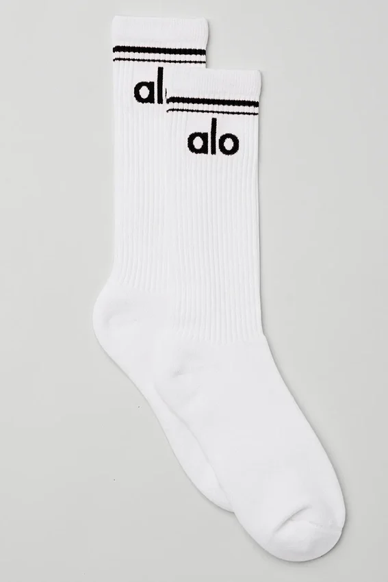 Calcetines unisex Throwback - Blanco/Negro