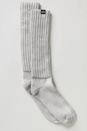 Calcetines unisex Washed Scrunch - Gris difuminado