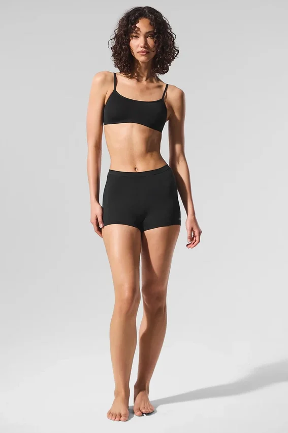 Calzoncillo corto Sheer Glow - Negro