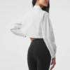 Camisa corta abotonada «Take Me Out» - Blanca