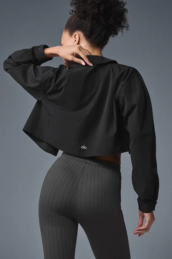 Camisa corta abotonada «Take Me Out» - Negro