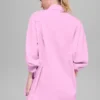Camisa de algodón «Real Deal» de manga larga con botones — Rosa corazón de caramelo