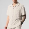 Camisa de felpa costera con botones - Color hueso