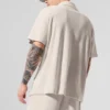 Camisa de felpa costera con botones - Color hueso
