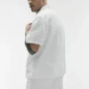 Camisa de manga corta con botones Linen Days - Blanco