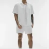 Camisa de manga corta con botones Linen Days - Blanco