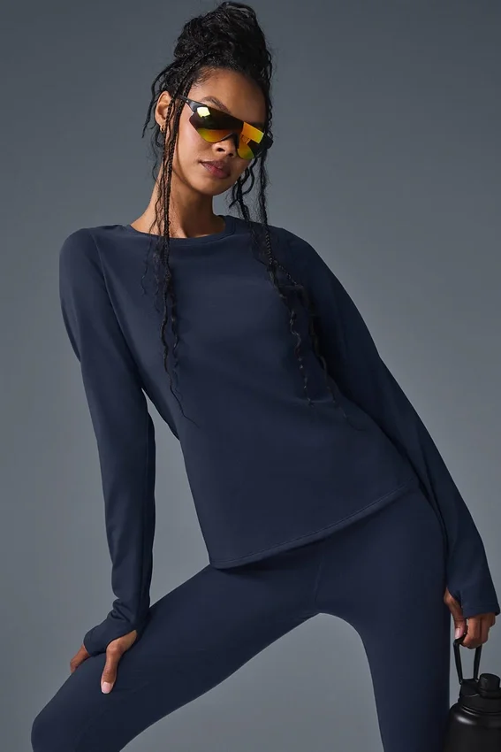 Camisa de manga larga Airbrush Winter Warm Nocturne - Azul marino