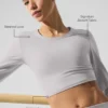 Camisa de manga larga Alosoft Finesse lavada - Gris cielo lavado