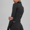 Camisa de manga larga con cremallera de 1/4 de Alo Softsculpt Precision - Negro