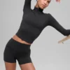 Camisa de manga larga con cremallera de 1/4 de Alo Softsculpt Precision - Negro