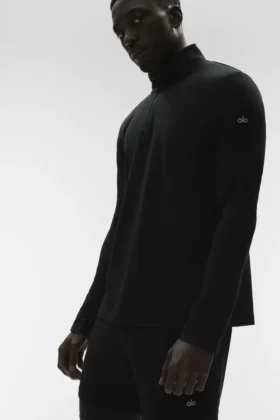 Camisa de manga larga Conquer 1/4 Zip Reform - Negro