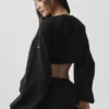 Camisa de manga larga corta «Real Deal» de algodón - Negro