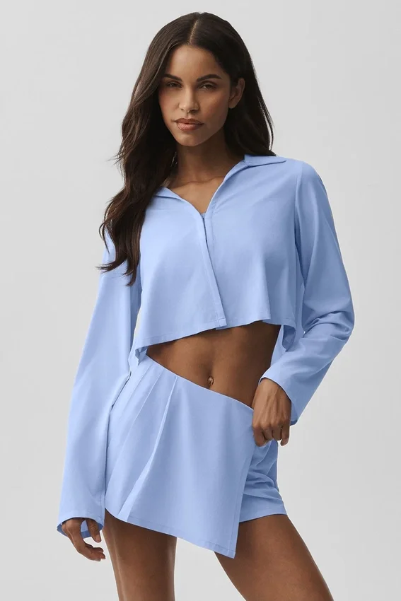 Camisa de manga larga corta «Unmatched» - Azul Provenza claro