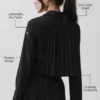 Camisa de manga larga corta «Unmatched» - Negro