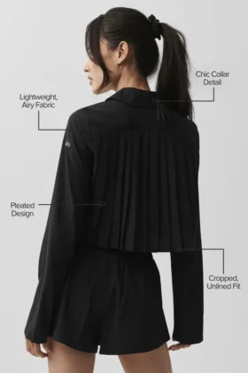 Camisa de manga larga corta «Unmatched» – Negro