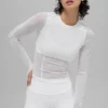 Camisa de manga larga de malla Winter Twilight - Blanco