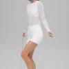 Camisa de manga larga de malla Winter Twilight - Blanco