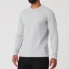 Camisa de manga larga Micro Waffle Fast Break - Gris jaspeado deportivo