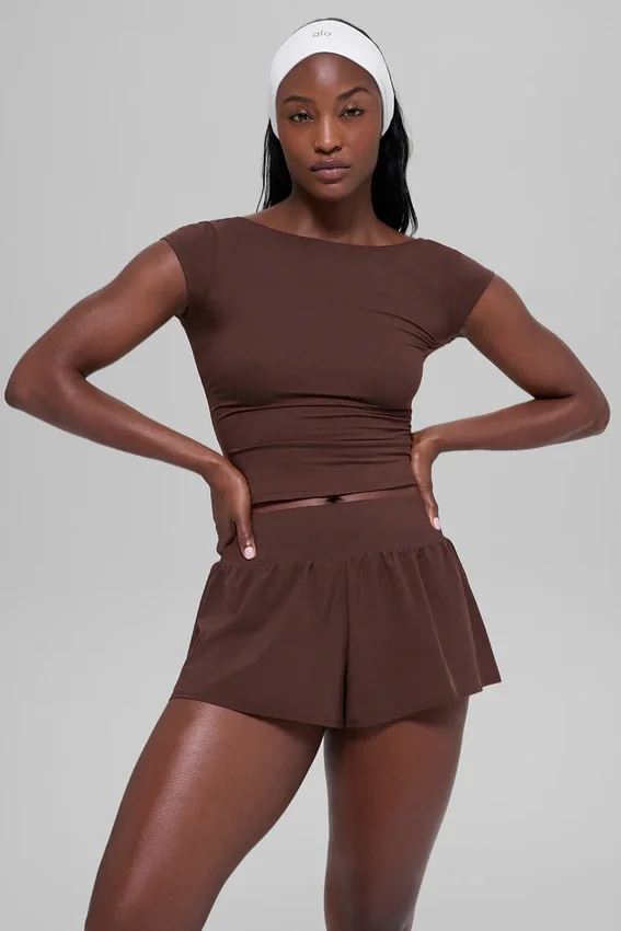 Camiseta Alosoft Back for More - Brownstone