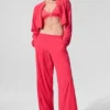 Camiseta corta Breezy con cremallera completa - Rojo caramelo