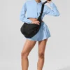 Camiseta corta y fresca con cremallera completa - Azul concha