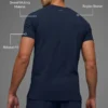 Camiseta de cuello redondo y manga corta Alo Vapor - Azul marino