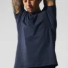 Camiseta de cuello redondo y manga corta Conquer Reform - Azul marino