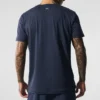 Camiseta de cuello redondo y manga corta Conquer Reform - Azul marino