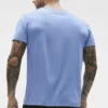 Camiseta de cuello redondo y manga corta Conquer Reform - Azul Provenza jaspeado