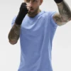 Camiseta de cuello redondo y manga corta Conquer Reform - Azul Provenza jaspeado