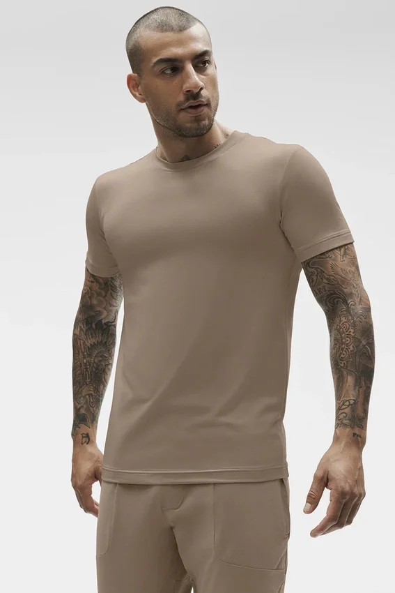 Camiseta de cuello redondo y manga corta Conquer Reform - Gravel