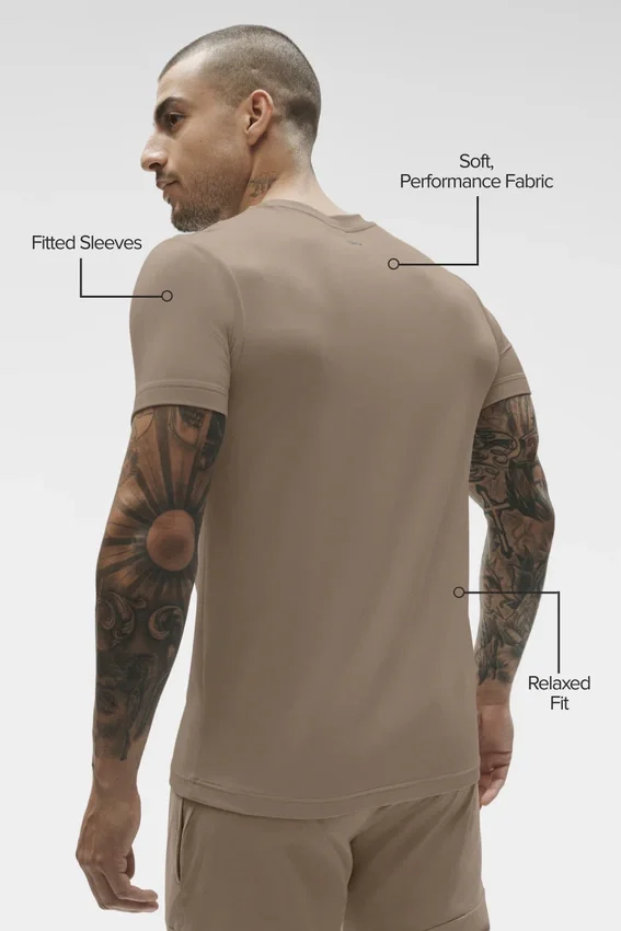 Camiseta de cuello redondo y manga corta Conquer Reform - Gravel