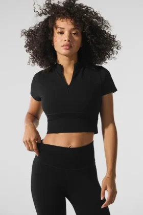 Camiseta de invierno sin costuras, cálida y suave — Negro