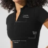 Camiseta de invierno sin costuras, cálida y suave — Negro