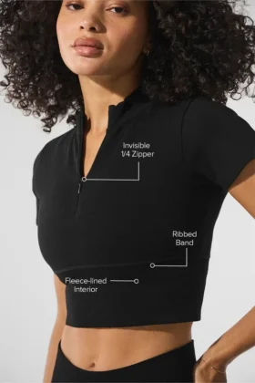 Camiseta de invierno sin costuras, cálida y suave — Negro