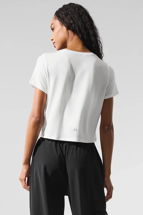 Camiseta de manga corta «All Day» corta - Blanco