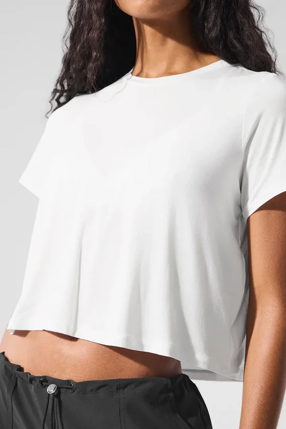 Camiseta de manga corta «All Day» corta - Blanco