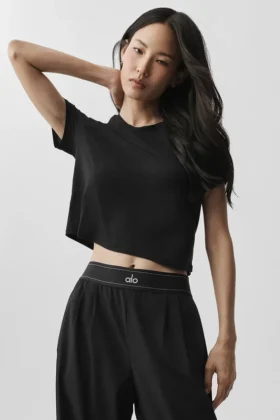 Camiseta de manga corta All Day corta - Negro