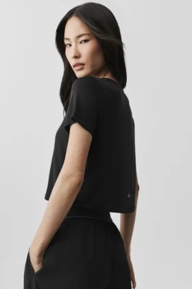 Camiseta de manga corta All Day corta – Negro