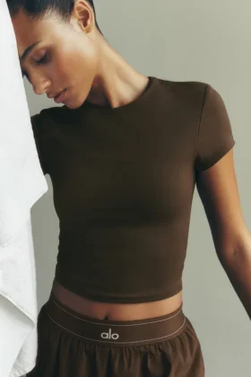 Camiseta de manga corta Alo Softsculpt Precision - Espresso