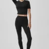 Camiseta de manga corta Alo Softsculpt Precision - Negro