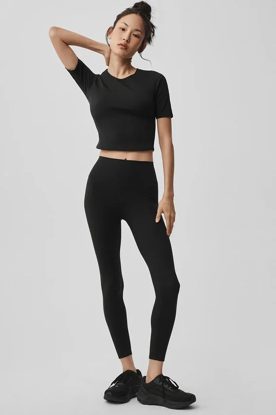 Camiseta de manga corta Alo Softsculpt Precision - Negro