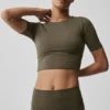 Camiseta de manga corta Alo Softsculpt Precision - Olive Tree