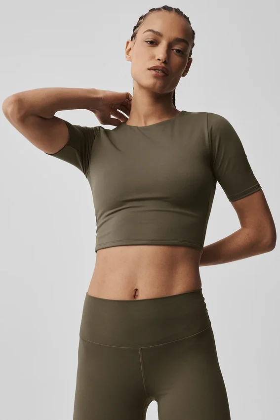 Camiseta de manga corta Alo Softsculpt Precision - Olive Tree